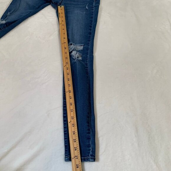 Old Navy‎ rockstar distressed elastic waist pull on skinny stretch denim jeans - Picture 10 of 10